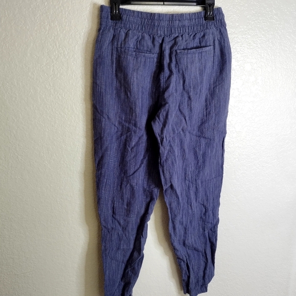 Athleta Retreat Linen Ankle Pant Raining Violet Sz S - Picture 7 of 9